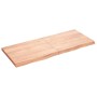 Estante pared madera roble tratada marrón claro 120x50x(2-4) cm en Estanterías | Comprar online en Foru.es