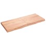 Estante pared madera roble tratada marrón claro 120x50x(2-6) cm en Estanterías | Comprar online en Foru.es