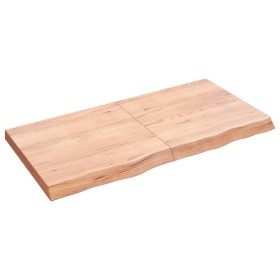 Estante pared madera roble tratada marrón claro 120x60x(2-6) cm en Estanterías | Comprar online en Foru.es