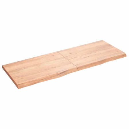 Estante pared madera roble tratada marrón claro 140x50x(2-4) cm en Estanterías | Comprar online en Foru.es