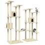 Rascador para gatos con postes de sisal color crema 174 cm de vidaXL, Mobiliario para gatos - Ref: Foro24-171533, Precio: 144...
