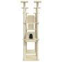 Rascador para gatos con postes de sisal color crema 174 cm de vidaXL, Mobiliario para gatos - Ref: Foro24-171533, Precio: 144...