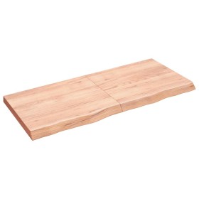 Estante pared madera roble tratada marrón claro 140x60x(2-6) cm en Estanterías | Comprar online en Foru.es