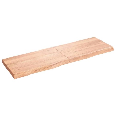 Estante pared madera roble tratada marrón claro 160x50x(2-6) cm en Estanterías | Comprar online en Foru.es