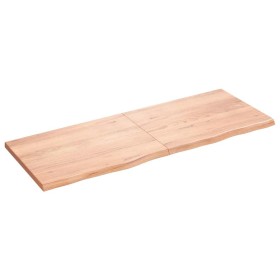 Estante pared madera roble tratada marrón claro 160x60x(2-4) cm en Estanterías | Comprar online en Foru.es