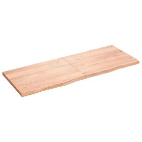 Estante pared madera roble tratada marrón claro 160x60x(2-4) cm en Estanterías | Comprar online en Foru.es