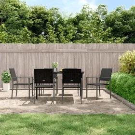 Sillas de jardín 6 uds ratán sintético negro 54x62,5x89 cm de vidaXL, Sillas de jardín - Ref: Foro24-3187084, Precio: 217,85 ...