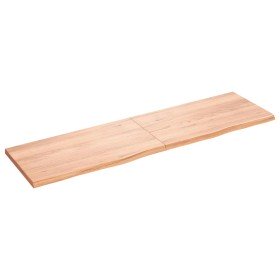 Estante pared madera roble tratada marrón claro 180x50x(2-4) cm en Estanterías | Comprar online en Foru.es
