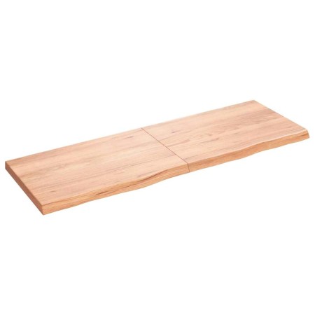 Estante pared madera roble tratada marrón claro 180x60x(2-6) cm en Estanterías | Comprar online en Foru.es