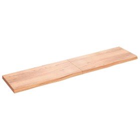 Estante pared madera roble tratada marrón claro 220x50x(2-6) cm en Estanterías | Comprar online en Foru.es