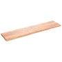 Estante pared madera roble tratada marrón claro 220x50x(2-6) cm en Estanterías | Comprar online en Foru.es