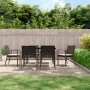 Sillas jardín cojines 6 uds ratán sintético marrón 56,5x57x83cm de vidaXL, Sillas de jardín - Ref: Foro24-3187078, Precio: 40...