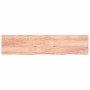 Estante pared madera roble tratada marrón claro 220x50x(2-6) cm en Estanterías | Comprar online en Foru.es