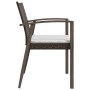 Sillas jardín cojines 6 uds ratán sintético marrón 56,5x57x83cm de vidaXL, Sillas de jardín - Ref: Foro24-3187078, Precio: 40...