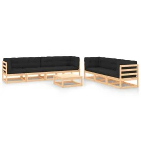 Muebles de jardín 8 pzas y cojines madera maciza pino de vidaXL, Conjuntos de jardín - Ref: Foro24-3083805, Precio: 652,09 €,...