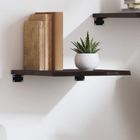 Estante de pared madera roble tratada marrón oscuro 40x40x2 cm en Estanterías | Comprar online en Foru.es
