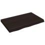 Estante pared madera roble tratada marrón oscuro 80x50x(2-6) cm en Estanterías | Comprar online en Foru.es