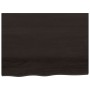 Estante pared madera roble tratada marrón oscuro 80x60x(2-6) cm en Estanterías | Comprar online en Foru.es