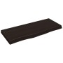 Estante pared madera roble tratada marrón oscuro 100x40x(2-6)cm en Estanterías | Comprar online en Foru.es