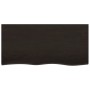 Estante pared madera roble tratada marrón oscuro 100x50x(2-6)cm en Estanterías | Comprar online en Foru.es