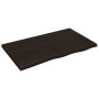 Estante pared madera roble tratada marrón oscuro 100x60x(2-4)cm en Estanterías | Comprar online en Foru.es