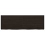 Estante pared madera roble tratada marrón oscuro 120x40x(2-6)cm en Estanterías | Comprar online en Foru.es