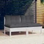 2-seater garden sofa with anthracite gray pine wood cushions by vidaXL, Outdoor sofas - Ref: Foro24-3095993, Price: 153,00 €,...
