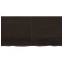 Estante pared madera roble tratada marrón oscuro 120x60x(2-4)cm en Estanterías | Comprar online en Foru.es