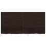 Estante pared madera roble tratada marrón oscuro 120x60x(2-6)cm en Estanterías | Comprar online en Foru.es