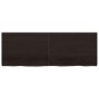 Estante pared madera roble tratada marrón oscuro 140x50x(2-6)cm en Estanterías | Comprar online en Foru.es