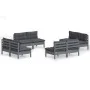 Muebles de jardín 8 pzas con cojines antracita madera de pino de vidaXL, Conjuntos de jardín - Ref: Foro24-3096042, Precio: 6...