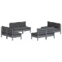 Muebles de jardín 8 pzas con cojines antracita madera de pino de vidaXL, Conjuntos de jardín - Ref: Foro24-3096042, Precio: 6...