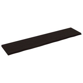 Estante pared madera roble tratada marrón oscuro 180x40x(2-4)cm en Estanterías | Comprar online en Foru.es
