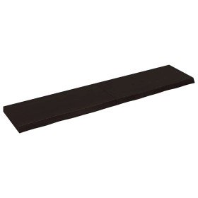 Estante pared madera roble tratada marrón oscuro 180x40x(2-6)cm en Estanterías | Comprar online en Foru.es