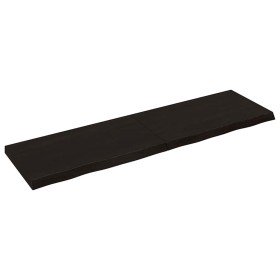 Estante pared madera roble tratada marrón oscuro 180x50x(2-6)cm en Estanterías | Comprar online en Foru.es
