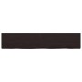 Estante pared madera roble tratada marrón oscuro 200x40x(2-6)cm en Estanterías | Comprar online en Foru.es