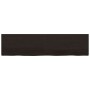Estante pared madera roble tratada marrón oscuro 200x50x(2-4)cm en Estanterías | Comprar online en Foru.es