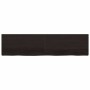Estante pared madera roble tratada marrón oscuro 200x50x(2-6)cm en Estanterías | Comprar online en Foru.es