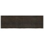 Estante pared madera roble tratada marrón oscuro 200x60x(2-4)cm en Estanterías | Comprar online en Foru.es