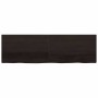 Estante pared madera roble tratada marrón oscuro 200x60x(2-4)cm en Estanterías | Comprar online en Foru.es