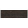 Estante pared madera roble tratada marrón oscuro 200x60x(2-6)cm en Estanterías | Comprar online en Foru.es