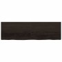 Estante pared madera roble tratada marrón oscuro 200x60x(2-6)cm en Estanterías | Comprar online en Foru.es
