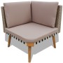 Set de muebles de jardín 4 piezas y cojines ratán PE gris de vidaXL, Conjuntos de jardín - Ref: Foro24-43133, Precio: 475,17 ...