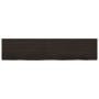 Estante pared madera roble tratada marrón oscuro 220x50x(2-4)cm en Estanterías | Comprar online en Foru.es