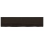 Estante pared madera roble tratada marrón oscuro 220x50x(2-6)cm en Estanterías | Comprar online en Foru.es