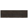 Estante pared madera roble tratada marrón oscuro 220x60x(2-4)cm en Estanterías | Comprar online en Foru.es