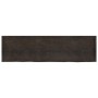 Estante pared madera roble tratada marrón oscuro 220x60x(2-6)cm en Estanterías | Comprar online en Foru.es