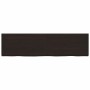 Estante pared madera roble tratada marrón oscuro 220x60x(2-6)cm en Estanterías | Comprar online en Foru.es