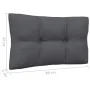 3-seater garden sofa with anthracite gray pine wood cushions by vidaXL, Outdoor sofas - Ref: Foro24-3096078, Price: 261,35 €,...