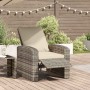 Sillón reclinable jardín y cojines ratán sintético marrón claro en Sillas de jardín | Comprar online en Foru.es